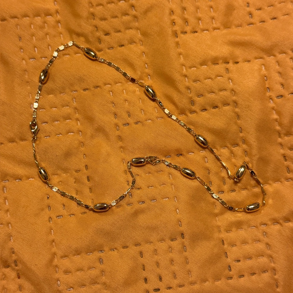 Dubai Gold-Filled Women’s Beaded 14-1/2”Link Necklace.